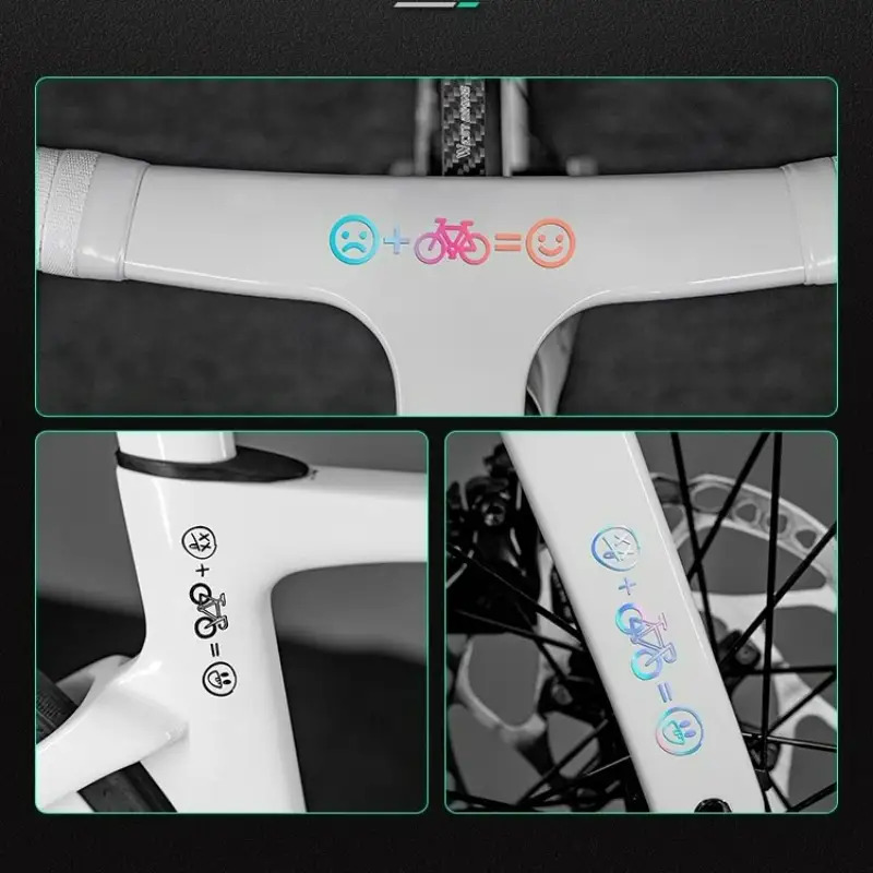 Cycling Gear Sale - 4pcs Happy Face Bike Sticker Smiley
