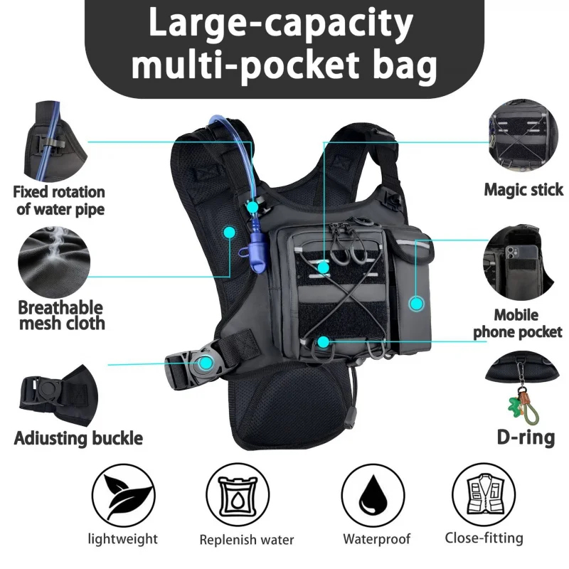 Cycling High Gear - ​High-Quality Tactical Vest Chest Bag with