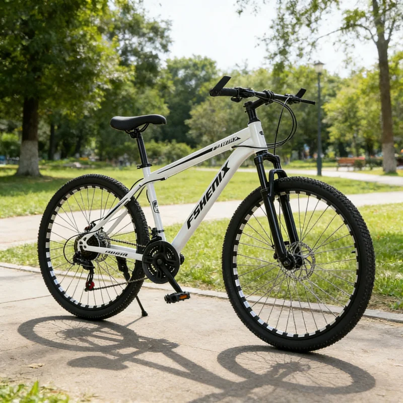 Cycling Gear Inches - Snow White Spoke Wheel Mountain Bike