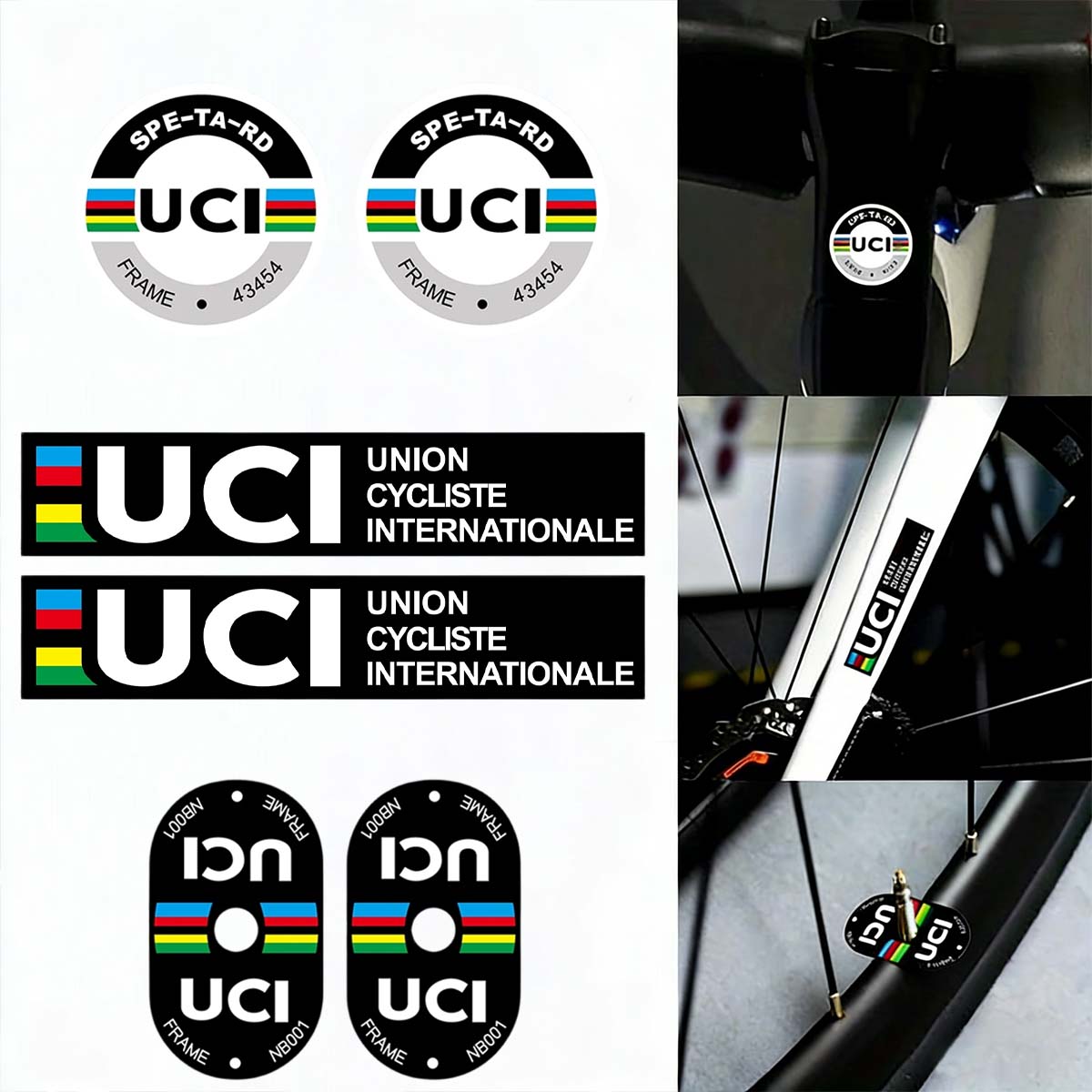 UCI Cycling Frame Stickers Dur - Cycling Gear Sale 评论和价格