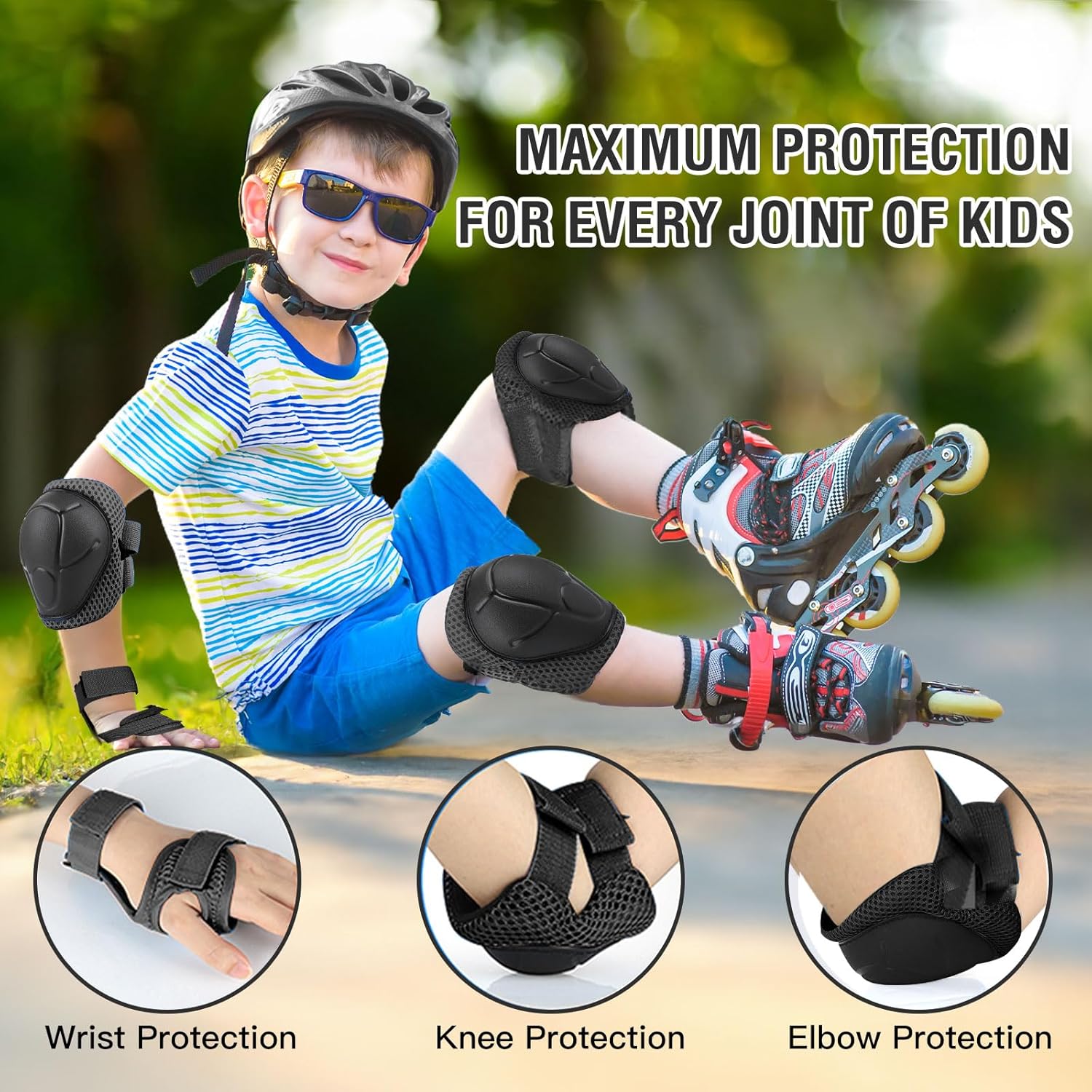 6PCS Kids Protective Gear Set  - Cycling Gear Of The Year 评论和价格