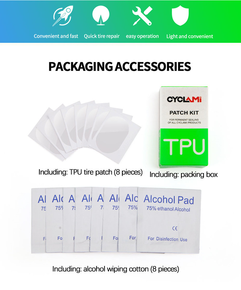 New Tire Patch For TPU Tube CY - Bicycle Repair Kit 评论和价格