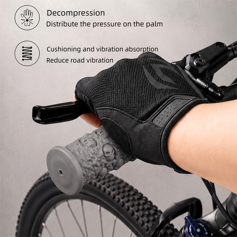 Bicycle Handlebar Grips, Skull - Cycling Hand Gear 评论和价格