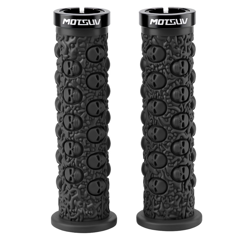 Bicycle Handlebar Grips, Skull - Cycling Hand Gear 评论和价格