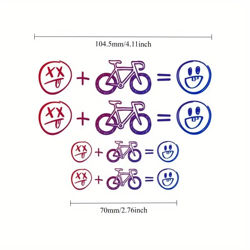 4pcs Happy Face Bike Sticker S - Cycling Gear Sale 评论和价格