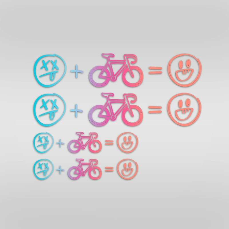 4pcs Happy Face Bike Sticker S - Cycling Gear Sale 评论和价格