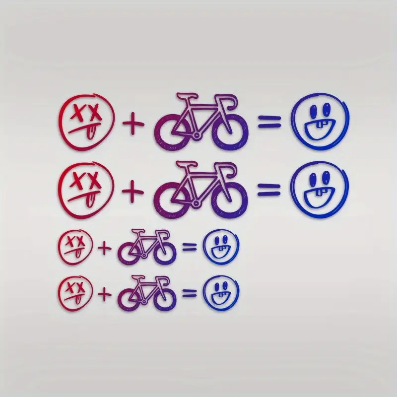 4pcs Happy Face Bike Sticker S - Cycling Gear Sale 评论和价格
