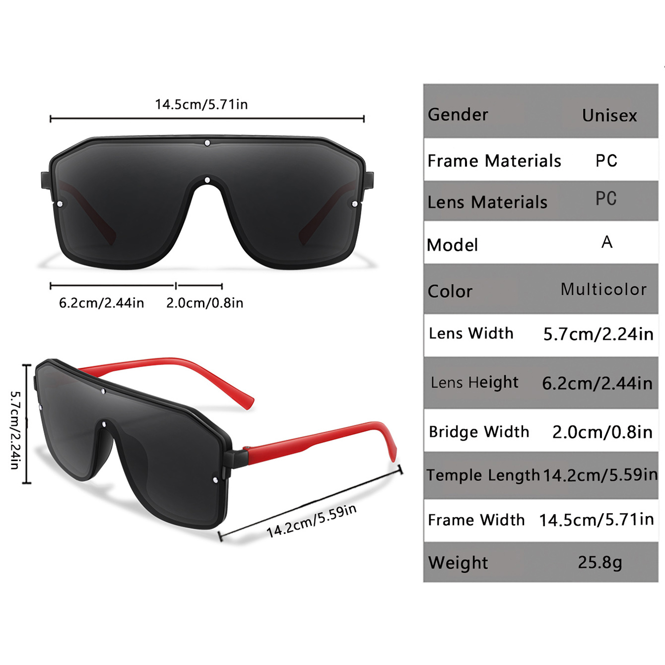 New Brand Square Big Frame Sun - Cycle Zone 评论和价格