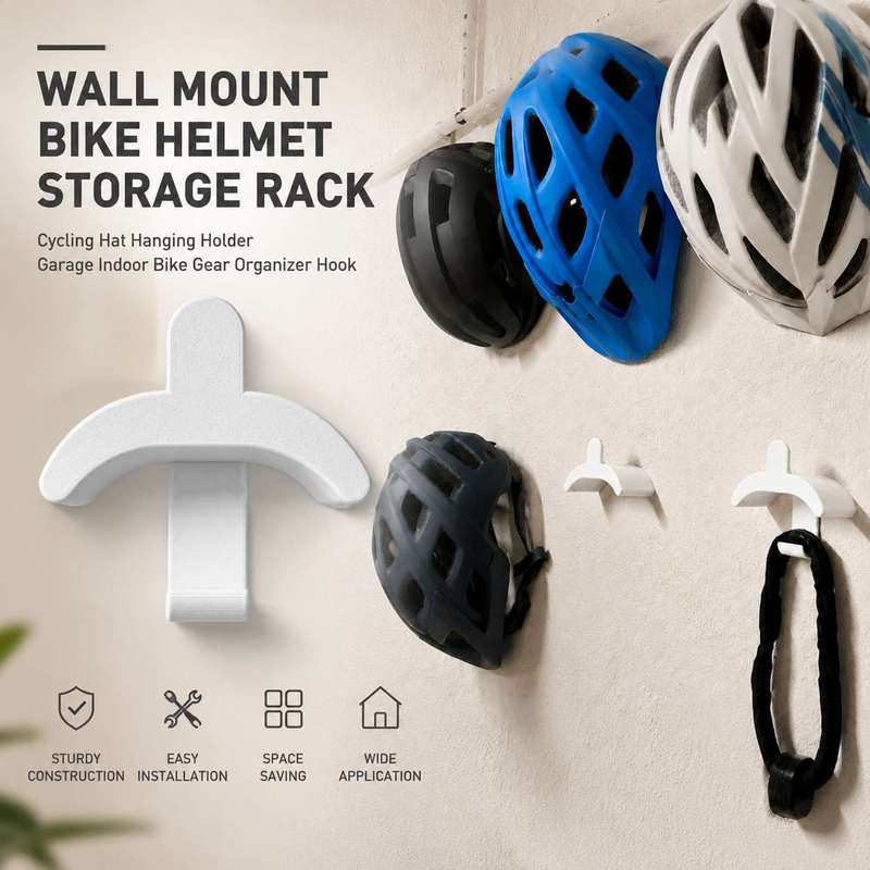 Wall Mount Bike Helmet Storage - Cycling Gear Organiser 评论和价格