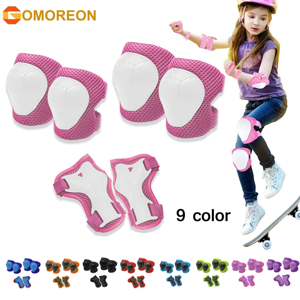 GOMOREON 6Pcs/Set Kids Knee Pa - Cycling Protective Gear For Kids 评论和价格