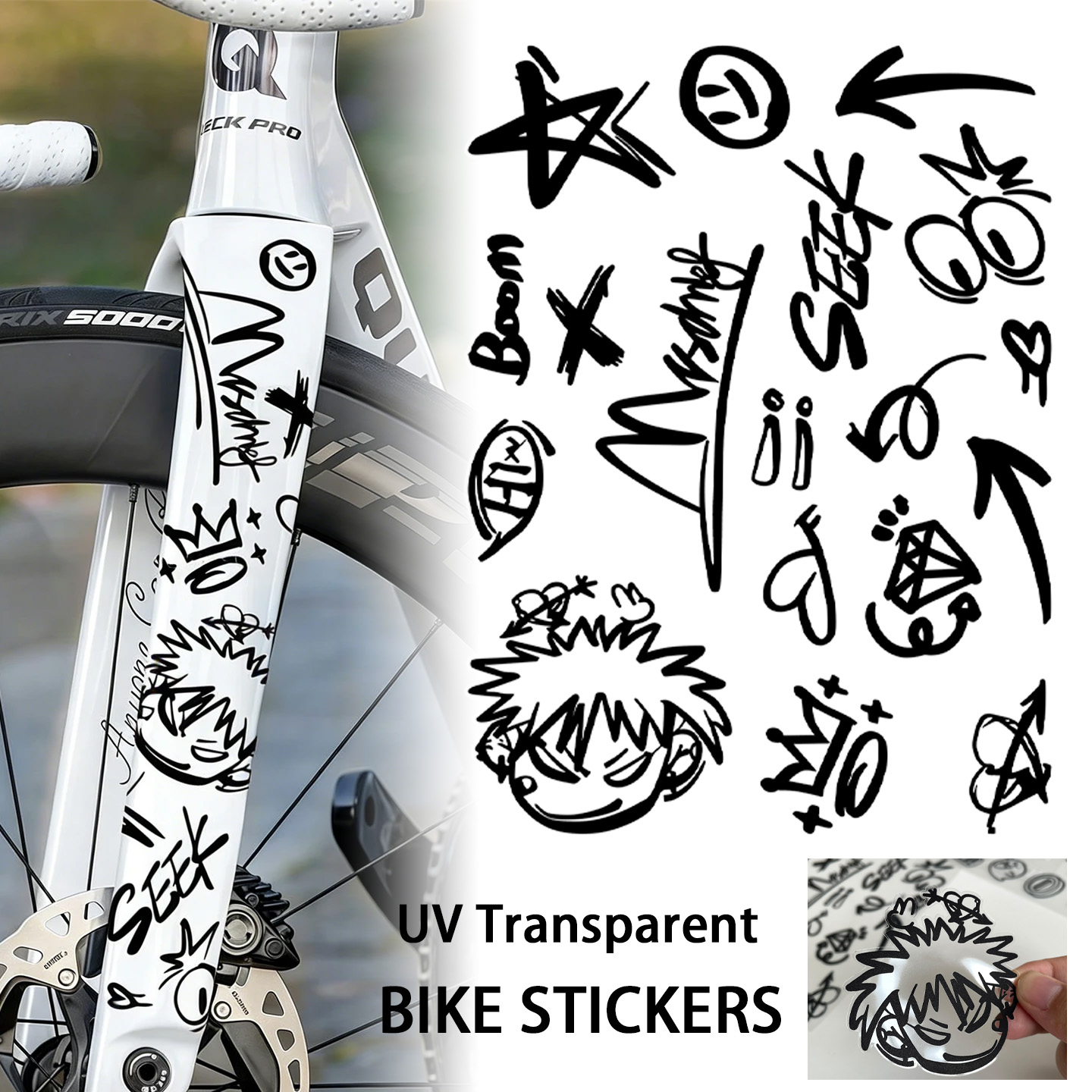UV Transparent Graffiti DIY Bi - Cycling Gear Sale 评论和价格