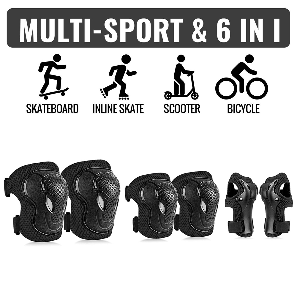 GOMOREON 6Pcs/Set Kids Safety  - Cycling Protective Gear For Kids 评论和价格