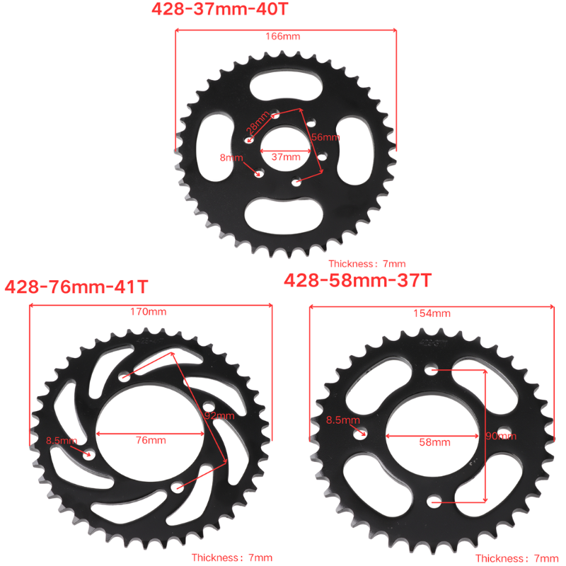 428 Link 37T/40T/41T/45T/48T M - Cycling Quads 评论和价格