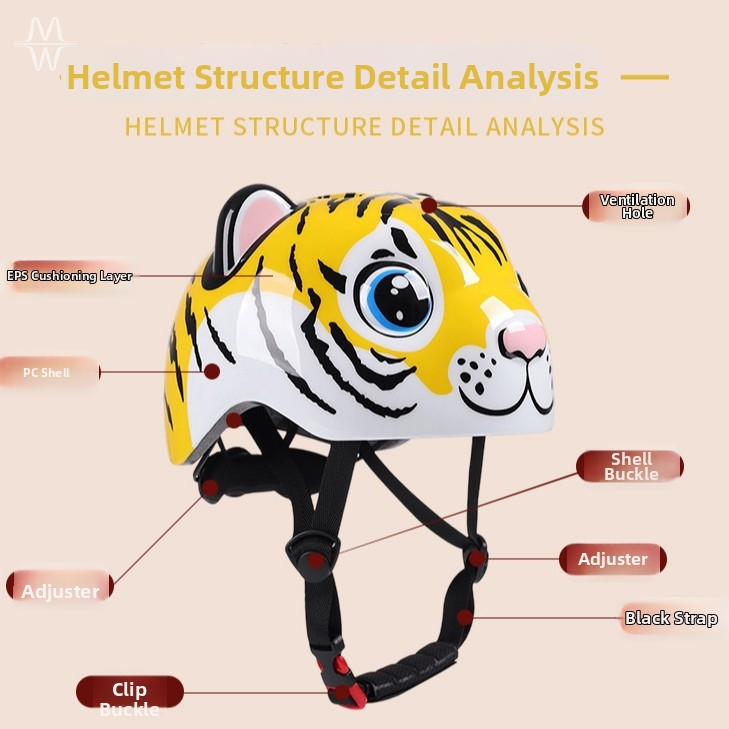 Cute Tiger Toddler Bike Helmet - Cycling Gear Of The Year 评论和价格